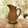CLAY JUG WATER EMBOSSED FLOWER