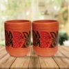 CLAY GLASS PRINTED LARGE 2 PC SET