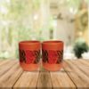 CLAY GLASS PRINTED SMALL 2 PC SET